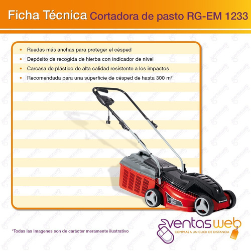 Imagen 5 de 6 de Maquina Cortadora De Cesped Pasto Electrica Einhell 1,7 Hp