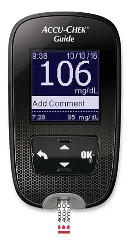 comprar Kit Glucometro Accu Check Guide Con 10 Tiras Y 10 Lancetas
