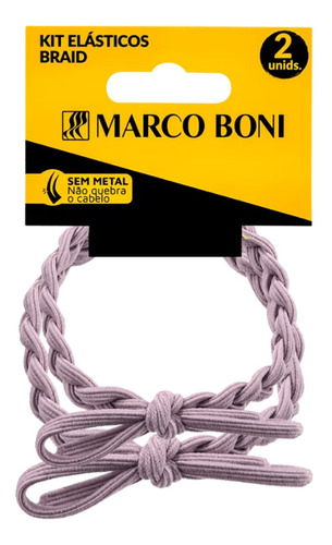 Kit 2 Elásticos De Cabelo Braid Sem Metal Marco Boni