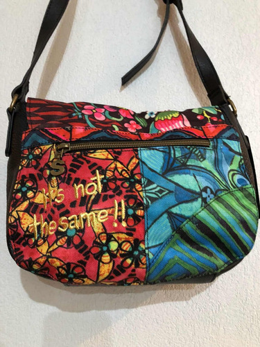 & Cartera Varsovia Desigual Nueva Negra Con Envío