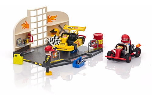 Oficina De Kart Carro De Corrida Starter Set Playmobil 6869