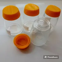 Comprar Juego De 4 Recipientes De Vidrio Y Tapa Enroscable Abatible