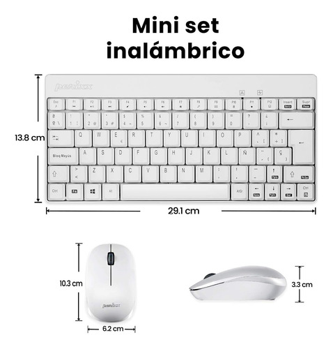 Combinación De Ratón Y Mini Teclado Universal Para Pc, Inala