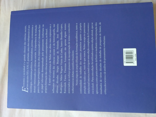 Economia E Sociedade, De Max Weber. Volume 1 E Volume 2 (Usado)
