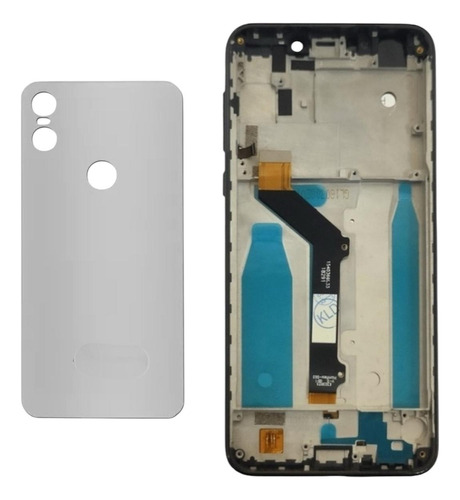Frontal Lcd Compatível Com Moto One Com Aro + Tampa Branco