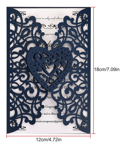 Imagem 9 de 9 de 10pcs Papel Pérola Floral Cartões Convite Titulares