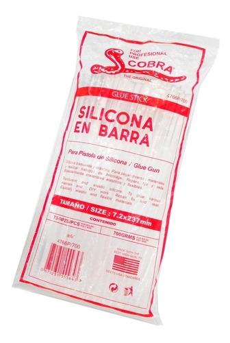 Silicona Barra Gruesa X 10 Unidades