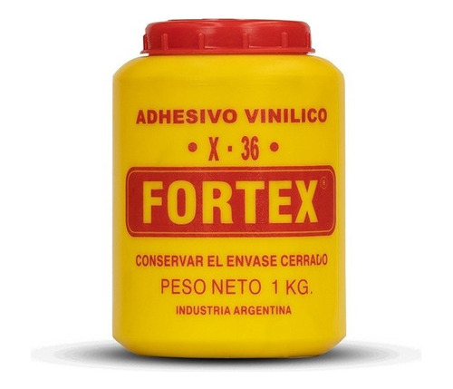 Adhesivo Vinilico Cola Vinilica Fortex X36 X 1 Kg Mueble Mm