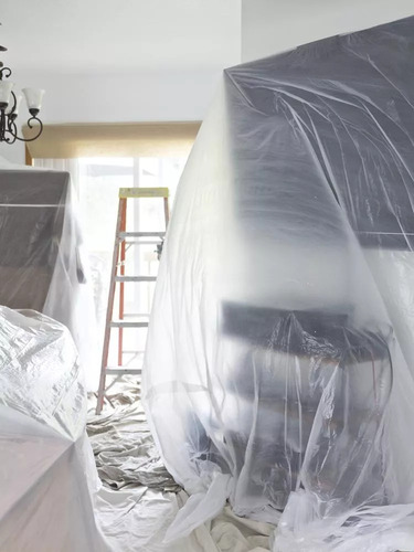Plastico Para Enmascarar Cubrir Pintor 2.75m X 121.9m .31mil