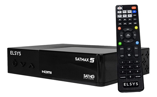 Receptor Elsys Satmax 5 com sinal digital, analógico preto 100V/240V