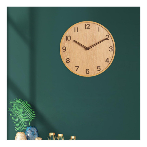 Reloj De Pared Nórdico De Madera Silent Art