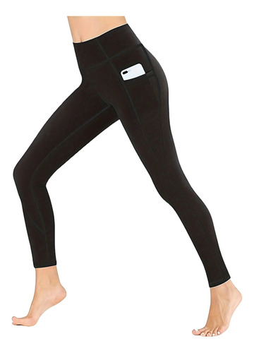 Calza Leggings Shein Cómodas Cintura Alta Con Bolsillo