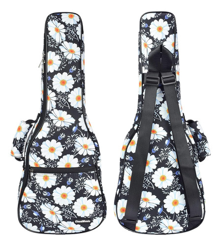 Estuche De Ukulele Flores De Hawai Palmas Mochila De Uk...