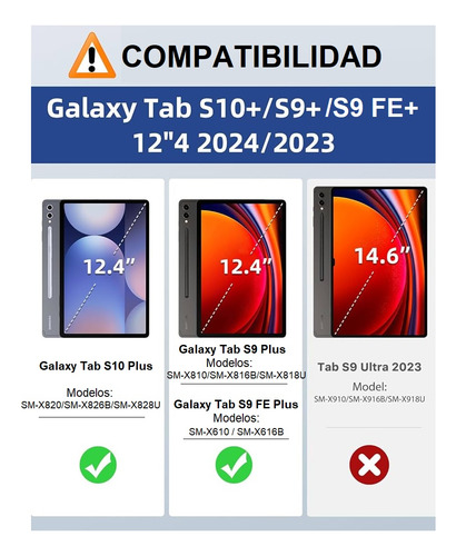 Funda + Lapiz Samsung Tab S10 Plus 12.4 Sm-x820 X826 Case