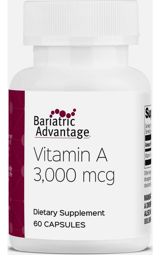 Capsulas De Vitamina A 3000 Mcg - Unidad a $2961