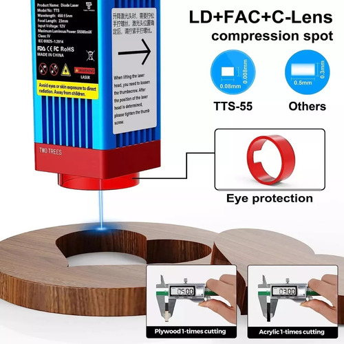 Two Trees Tts-55 Grabador Laser Maquina 5.5w Y Software