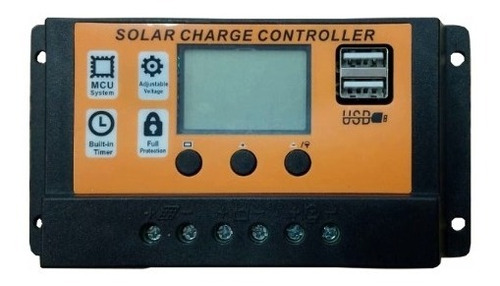 Imagen 1 de 5 de Regulador De Voltaje De 10 Amp Para Panel Solar Con Display!