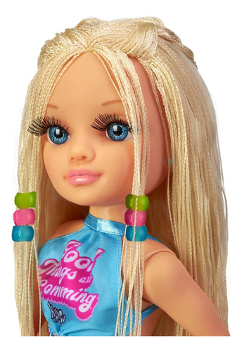 Muñeca Nancy Un Dia Con Trenzas Rubia