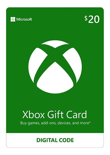 Tarjeta Xbox Gift Card - 20 Usd - Solo Cuenta Eeuu 