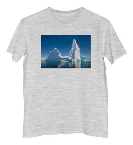 Remera Hombre Iceberg Bote Mar Helado Hielo Blanco N4