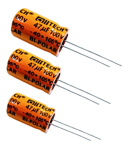 Kit 20 Capacitor Corneta Bipolar 47uf X 100v/47x100 Tweeter