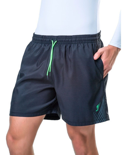 Shorts Elite Plus Size Masculino 31464 - Preto E Verde