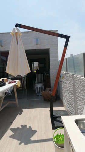 Sombrilla Lateral Madera 3x3m