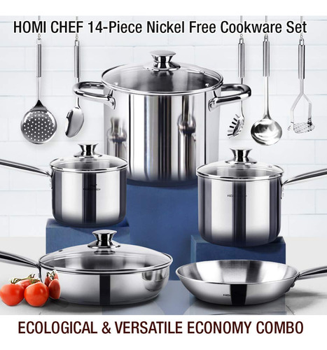 Homichef Juego De Utensilios De Cocina De Acero Inoxidable