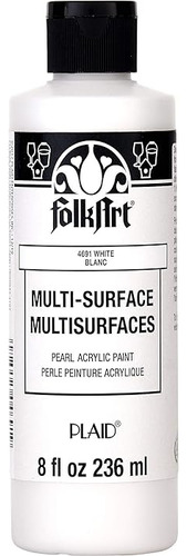 Multi Surface Acrylic Paint 8 Oz White