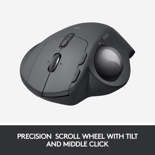 Mouse De Trackball Sem Fio Logitech Max Ergo Com Design Ergo
