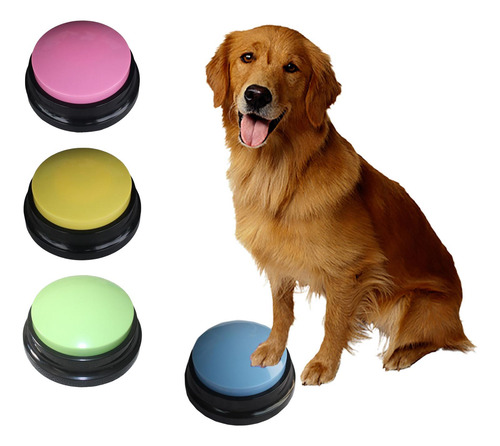 4 Piezas De Grabación De Sonido Botón Perro Juguete
