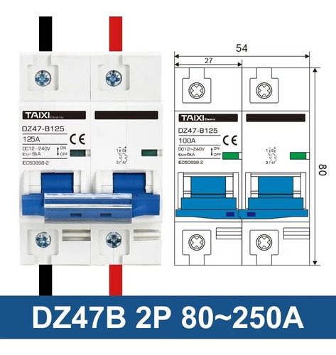 Breaker Dc 150a Magnetotérmico Interruptor Termomagnético Cc