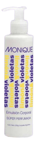 Emulsion Perfumada Humectante Limón Y Violetas De Monique Violeta Y Limón