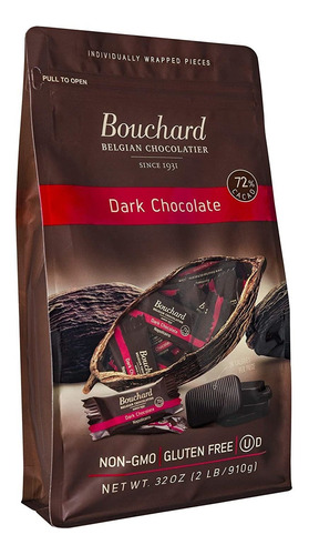 Bouchard Premium Belga Chocolate Negro Con 72% Cacao | Pieza