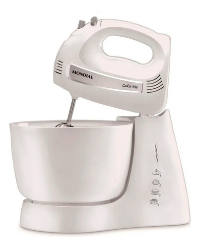 Batedeira De Bolo Mondial 500w 4 Velocidades C/ Cor Branco 110v