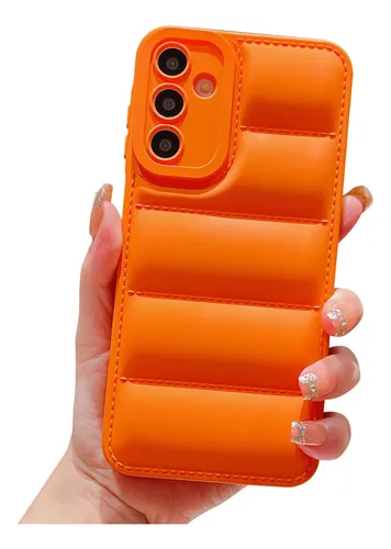 Funda Para Samsung Galaxy S24 Fe Acolchado Naranja