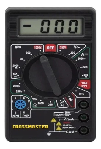 Multímetro Digital-tester 200-1000 Volts-crossmaster 9936583