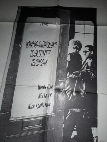 Afiche Cine Broadway Danny Rose Woody Allen Impecable Otros