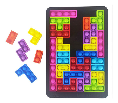27 Piezas Pops Tetris Jigsaw Puzzle Juguete Poppins Burbuja