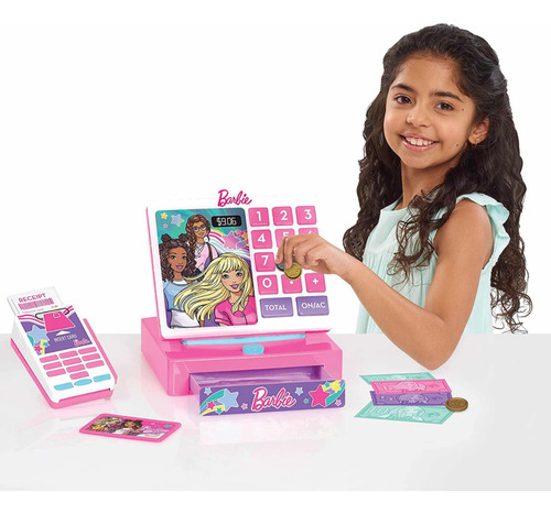 Barbie Play Caja Registradora De Efectivo Grande, Multicolor