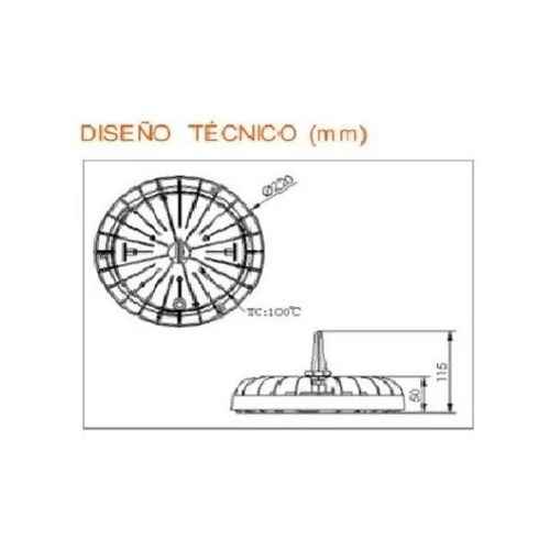 Imagen 3 de 5 de Campana Led Industrial Ledvance 125w Luz Fría Apta Exterior