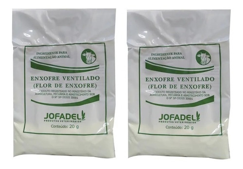 2x Enxofre Ventilado (flor De Enxofre) 20g Jofadel 