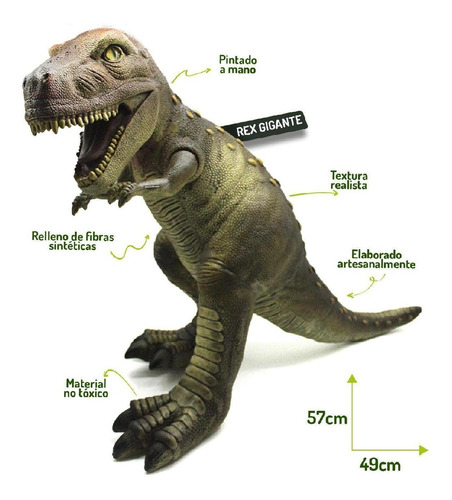 Imagen 2 de 6 de Grandes Juguetes De Dinosaurios Jurassic Rex Gigante