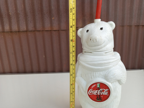 Antiguo Bote Oso Coca Cola Cantimplora Colección Con Detalle (Usado)