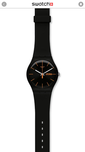 Reloj Swatch New Gent Negro/naranja