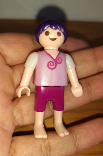 Muñeca Playmobil Niña Con Cabello Morado (Usado)