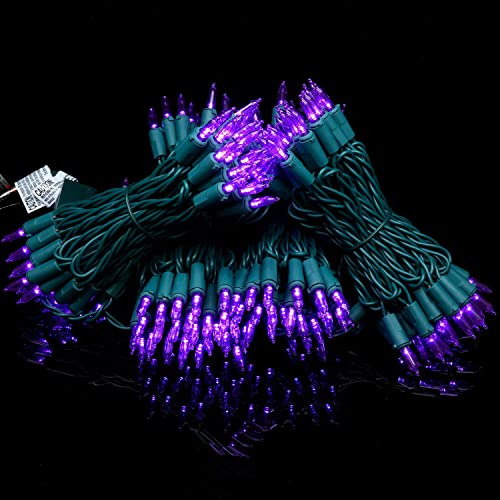 Luces De Navidad Moradas Led Cable Verde, 66 Pies, 200 ...