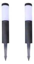 Comprar Pack X 2 Farol Estaca Solar Etheos Led Recargable Pinche Farol Tubo Apto Exterior Jardin Luz Calida