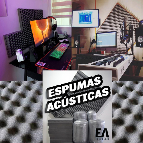 Panel Espumas Acústicas X12und 50x50x5cm Grabación Acústica