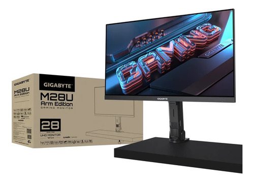 Monitor Gamer Gigabyte 28 Uhd M28u Ae Sa Pivot Vesa 144hz Cor Preto
